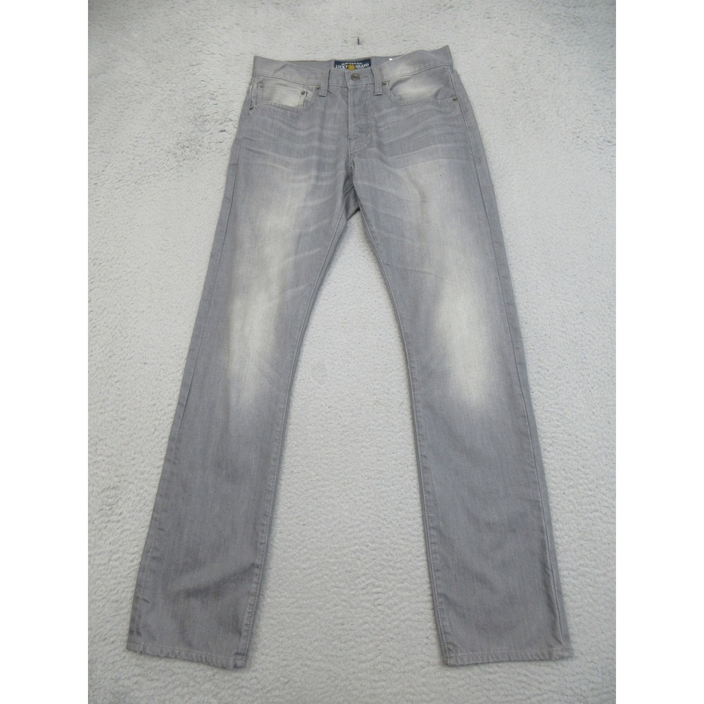 Lucky Brand 121 Heritage Slim Jeans Men 29x32 Gray Modern Classic Streetwear